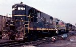 Seaboard Coast Line GP9 #1033, tied down at "The Shop, 